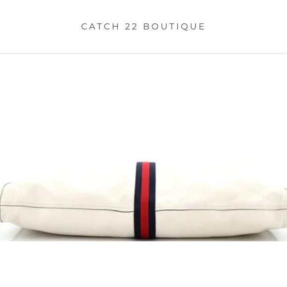 Gucci Rajah Large White Leather Chain Tote - Picture 5 of 10